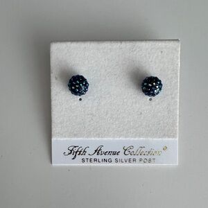 Fifth Avenue Collection Blue Sparkle Earrings